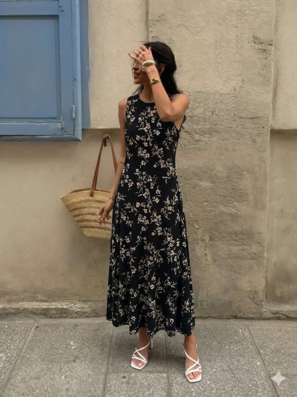 Lauren Ralph Lauren Floral Sleeveless Midi Dress | Size 14